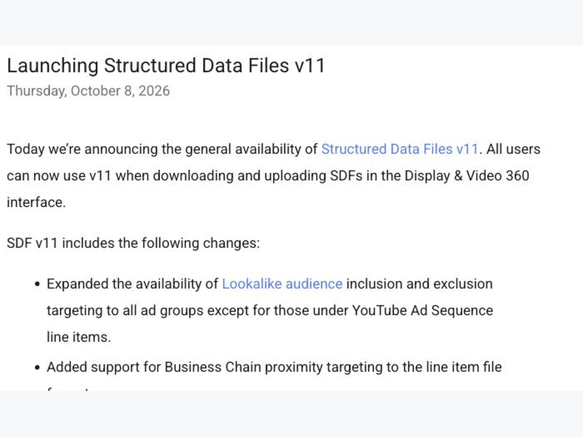 Launching Structured Data Files v11