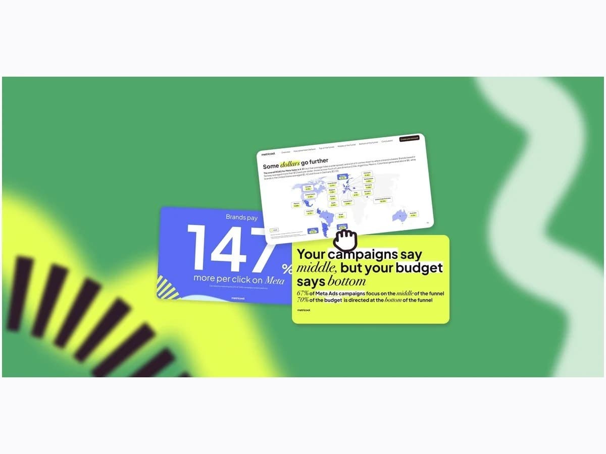 Metricool Meta and TikTok advertising benchmark report cover