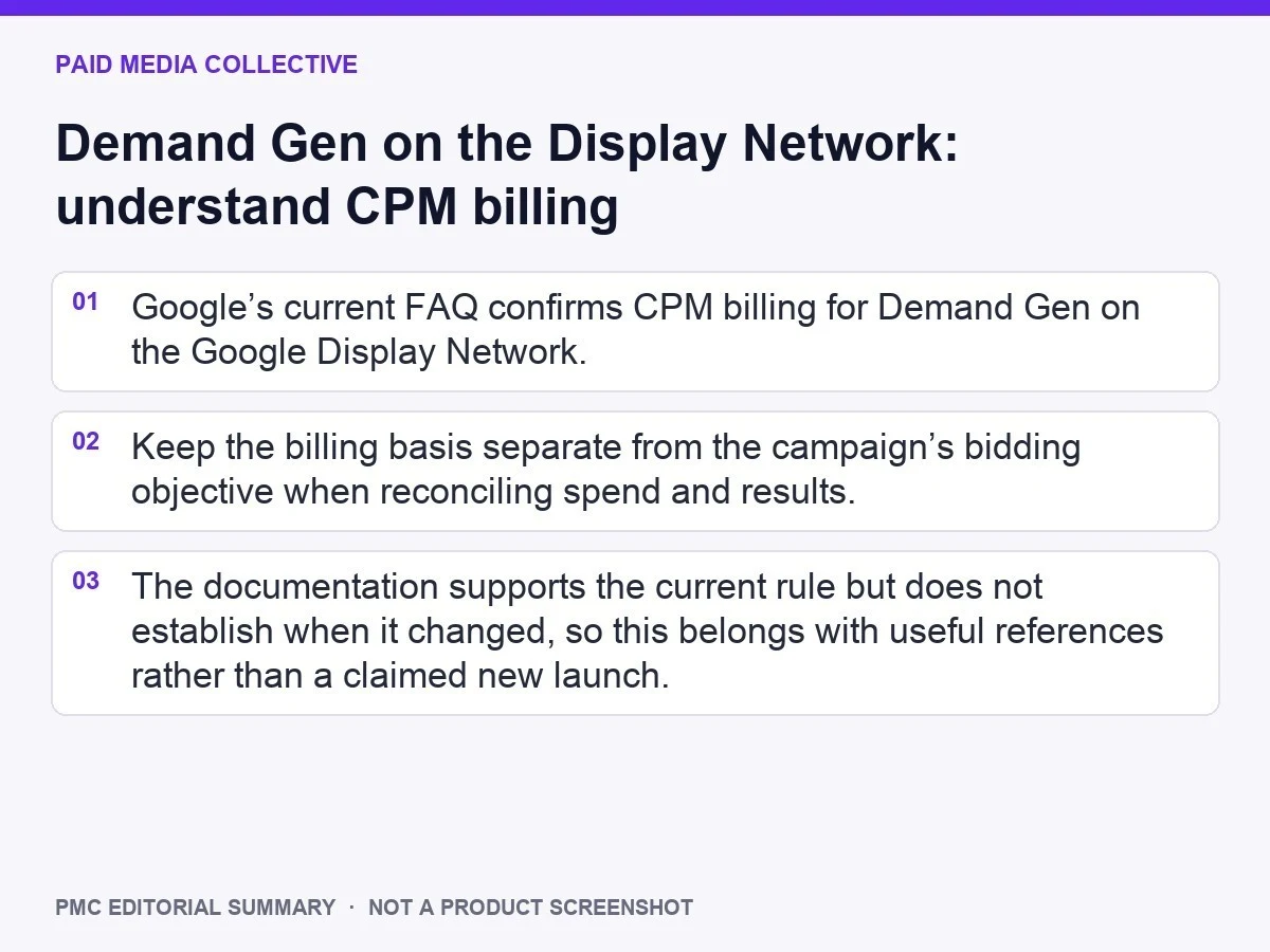 PMC editorial summary: Demand Gen on the Display Network: understand CPM billing