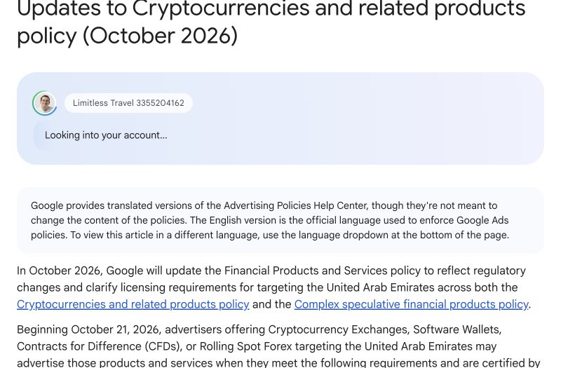 UAE cryptocurrency and Colombian lottery policies took effect on 21 October. Source visual from the published Week 43 newsletter.