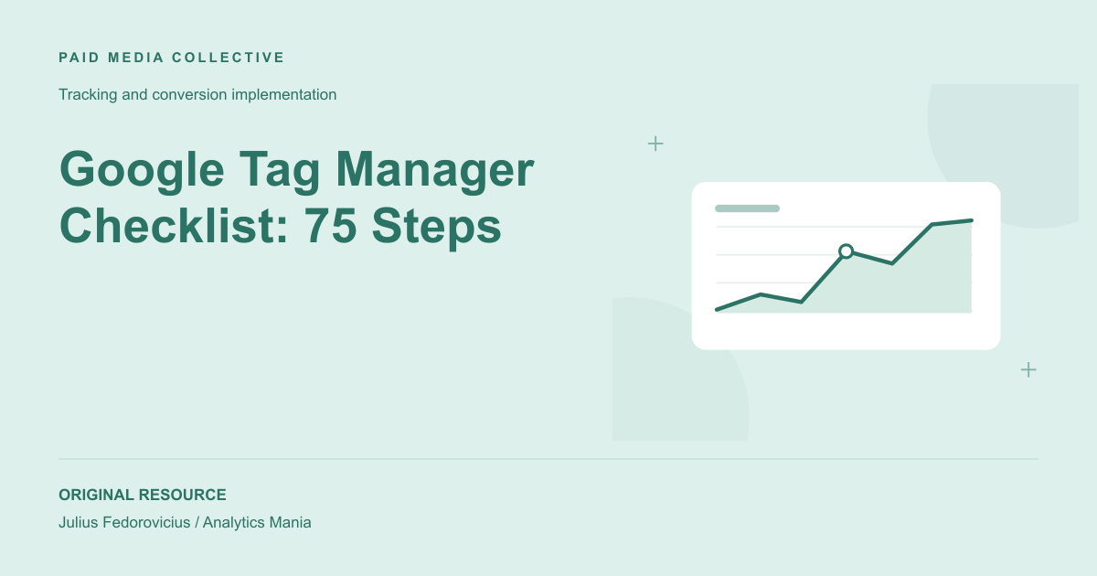 Paid Media Collective library artwork for Google Tag Manager Checklist: 75 Steps