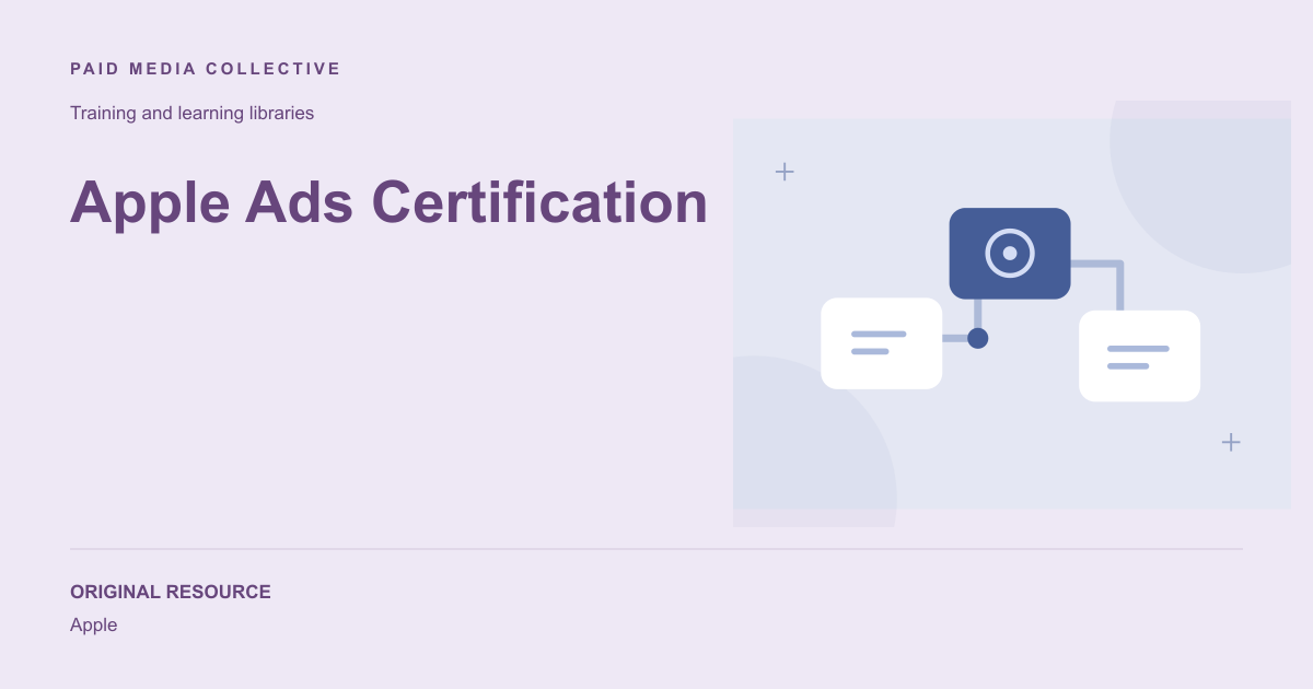 Paid Media Collective library artwork for Apple Ads Certification