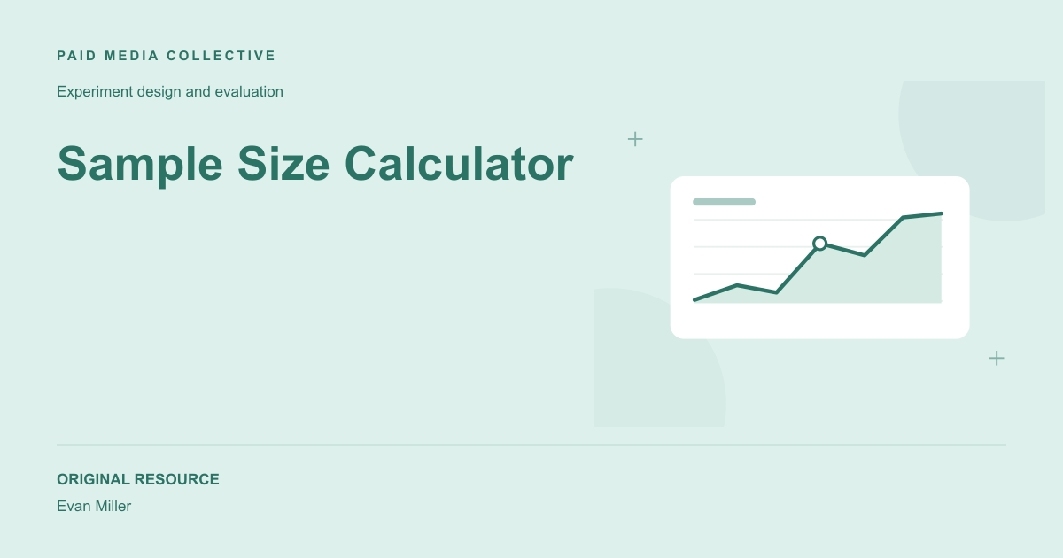 Paid Media Collective library artwork for Sample Size Calculator