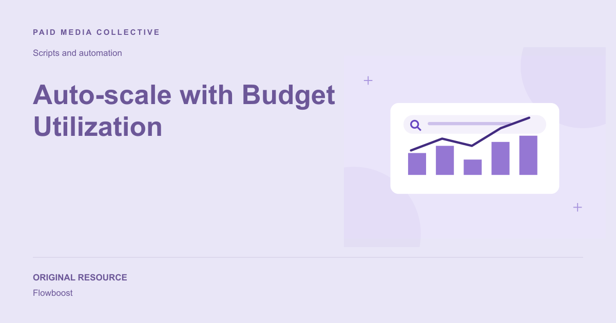 Paid Media Collective library artwork for Auto-scale with Budget Utilization