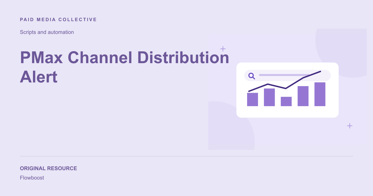 Paid Media Collective library artwork for PMax Channel Distribution Alert