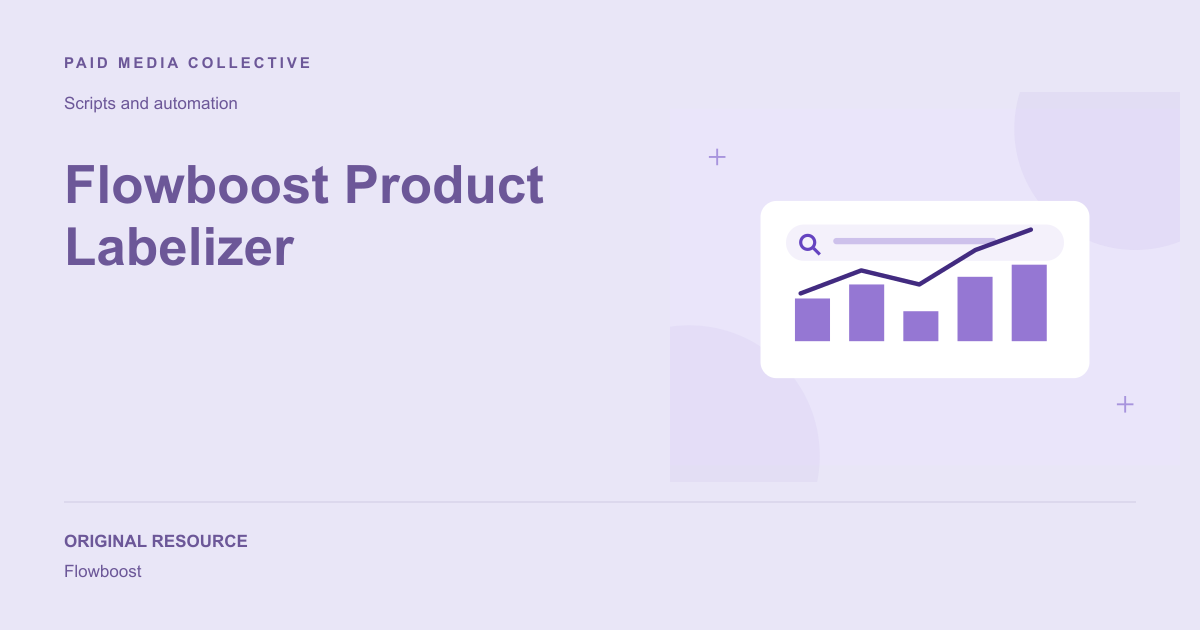 Paid Media Collective library artwork for Flowboost Product Labelizer