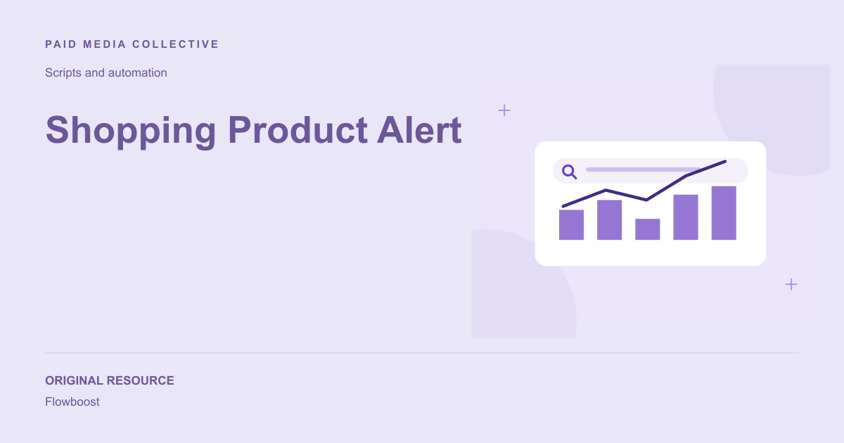 Paid Media Collective library artwork for Shopping Product Alert