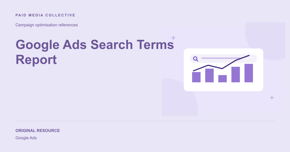 Paid Media Collective library artwork for Google Ads Search Terms Report