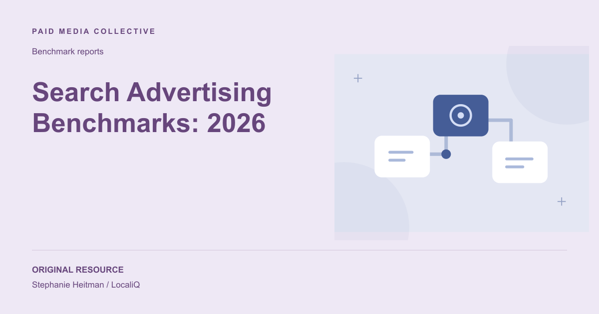 Paid Media Collective library artwork for Search Advertising Benchmarks: 2026
