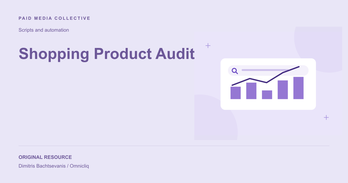 Paid Media Collective library artwork for Shopping Product Audit