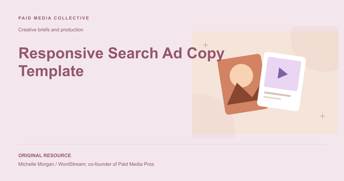 Paid Media Collective library artwork for Responsive Search Ad Copy Template